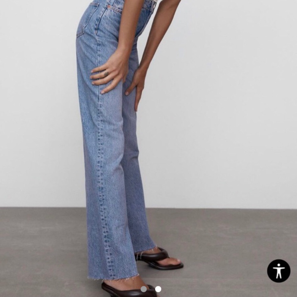 Zara high waisted wide leg jeans